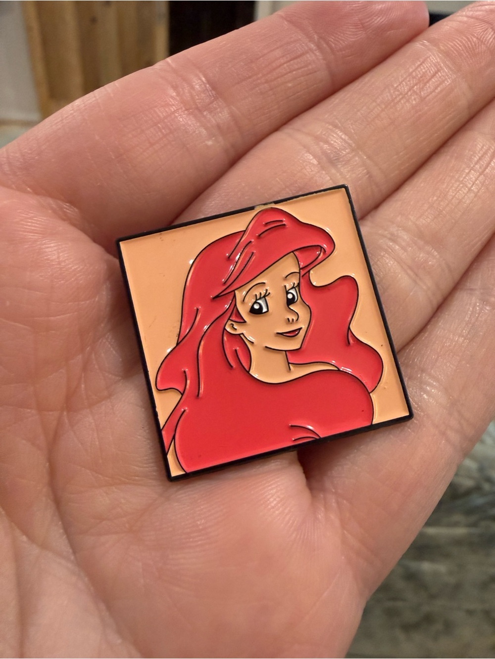 Disney Princess The Little Mermaid Inspired Ariel Square Enamel Pin